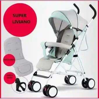 Coche Para Bebe Paseador Tipo Sombrilla Liviano Verde 701-2