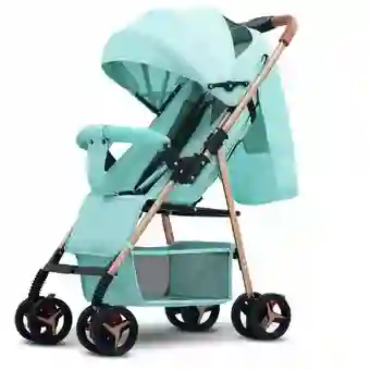 Coche Para Bebe Con Capota Expandible Fino Reversible Verde 701-3