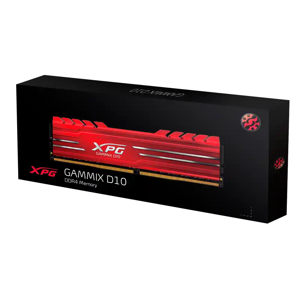 memoria ram pc XPG gammix d10 ddr4 8gb 3200mhz (rojo)