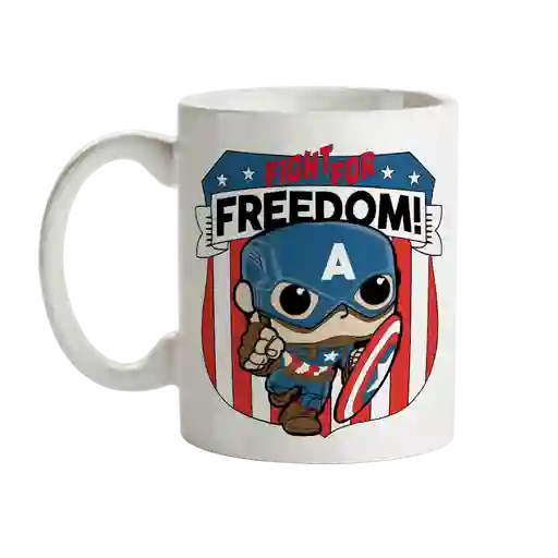 Mug Captain America Freedom Tipo Pop