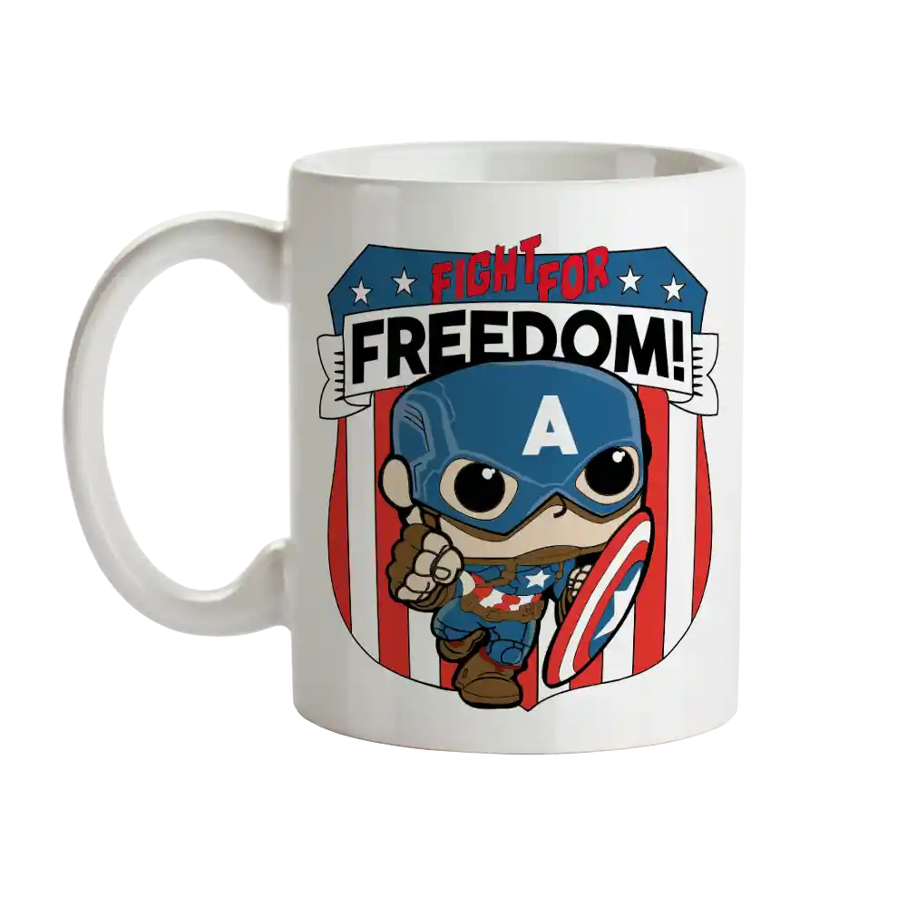 Mug Captain America Freedom Tipo Pop