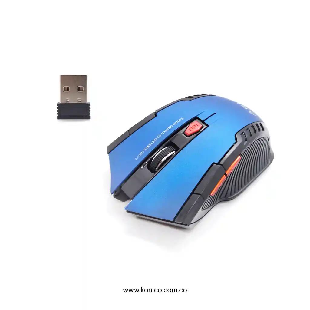 Mouse Gamer Inalámbrico Wolf 5 Botones Recargable