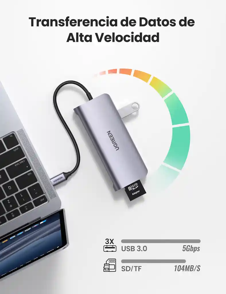 Convertidor Macbook Usb-c 9 En 1 Ugreen 40873