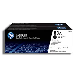 Hp Pack De 2 Cartuchos De Toner83A Negro Laserjet Original (Cf283Ad)