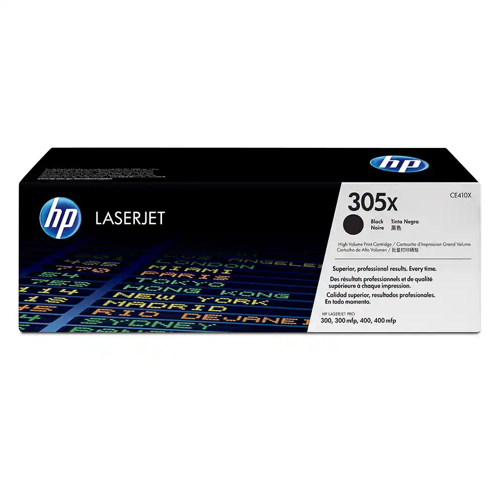 Cartucho De Toner Hp 305x Negro Alto Rendimiento Laserjet Original (ce410x)