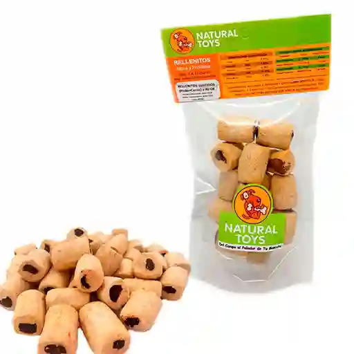 Natural Rellenitos Surtidos Con Carne De Pollo Y Res, Con Fibra(Para Perros) 80 Gr