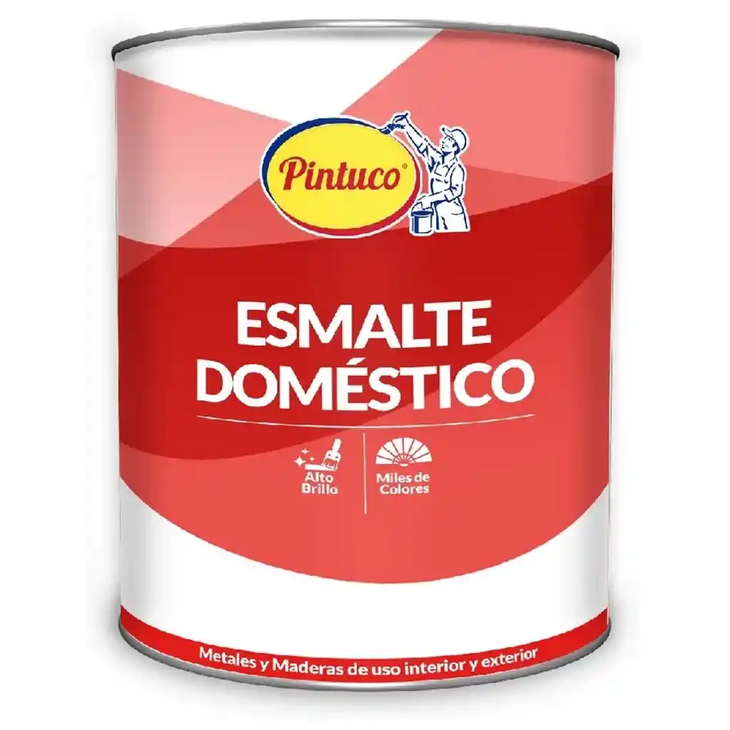 Pintura Esmalte Blanco Brillante Pintuco, 1/4 De Galon