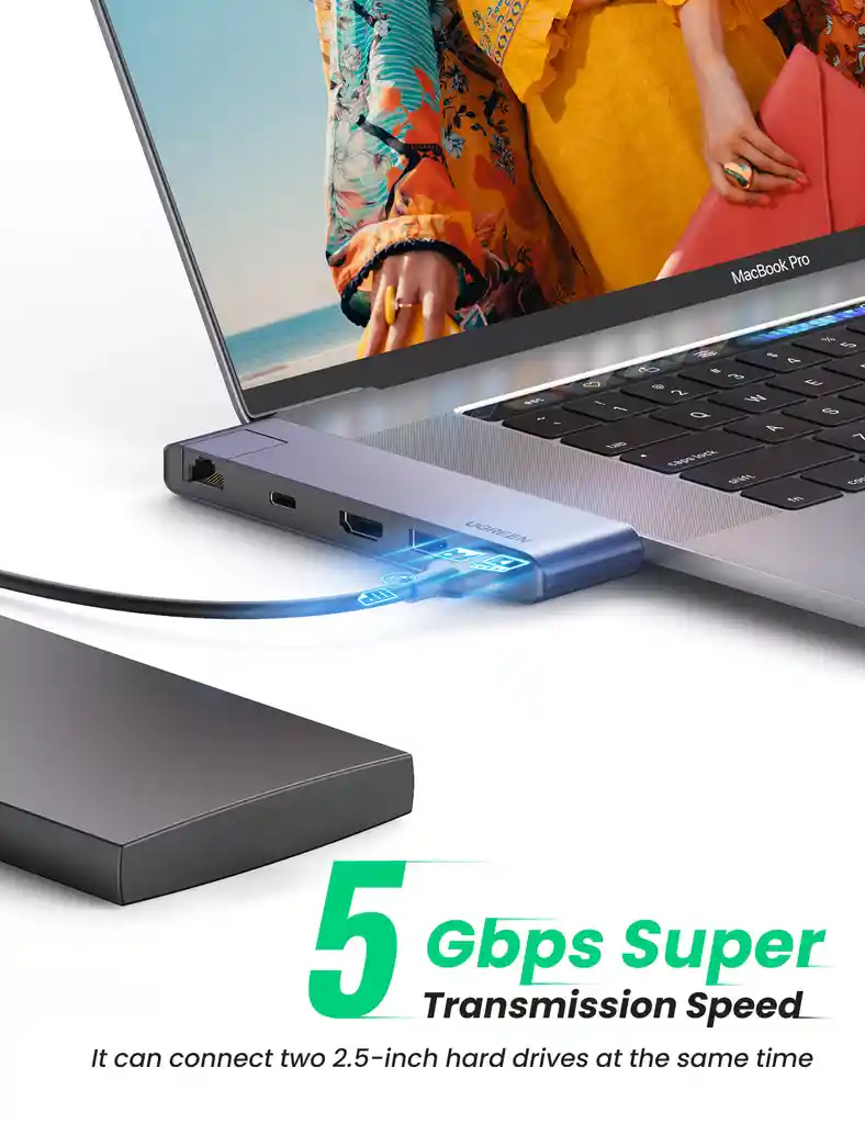 Hub 5 En 1 Para Macbook Ugreen 50984