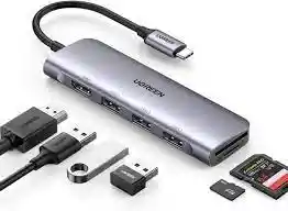 Adaptador Usb Tipo C 6 En 1 Con 4k Hdmi Ugreen 70410
