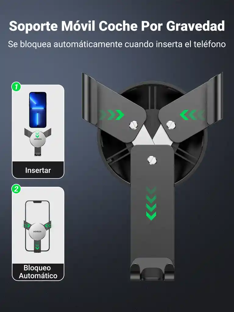 Soporte De Teléfono Par Automovile Por Gravedad Ugreen 40907