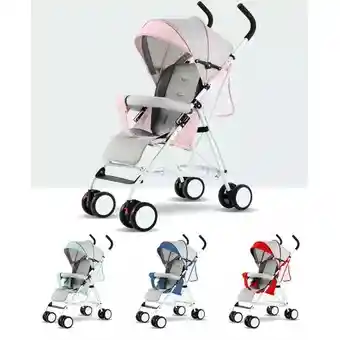 Coche Para Bebe Paseador Tipo Sombrilla Liviano Rojo 701-2
