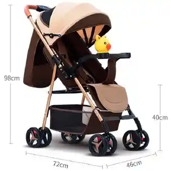 Coche Para Bebe Con Capota Expandible Fino Reversible Beis 701-4