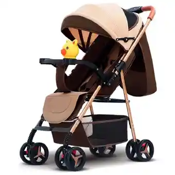 Coche Para Bebe Con Capota Expandible Fino Reversible Beis 701-4
