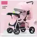 Coche Para Bebe Con Capota Expandible Musical Reversible Rosa 602-1