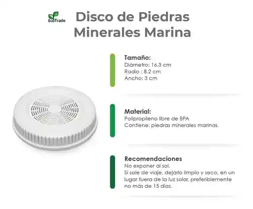 Disco De Piedras Minerales Marinas Para Capacidad De 14, 21, 24 Y 28 Litros