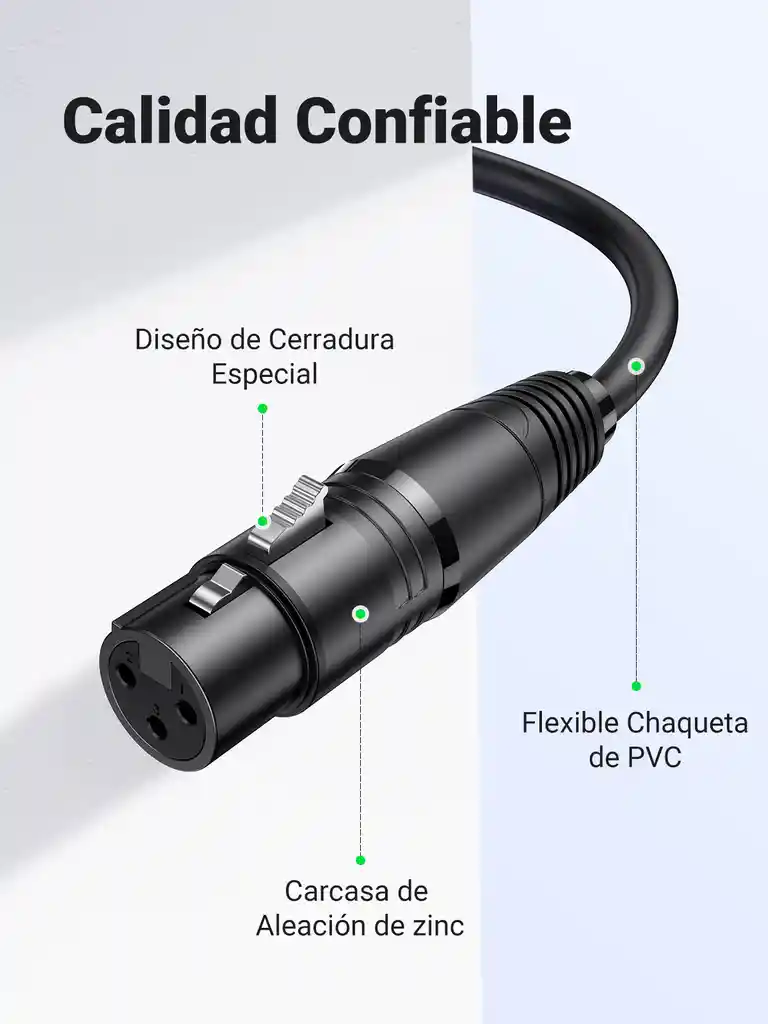 Cable De Micrófono Xlr 3mt Ugreen 20711