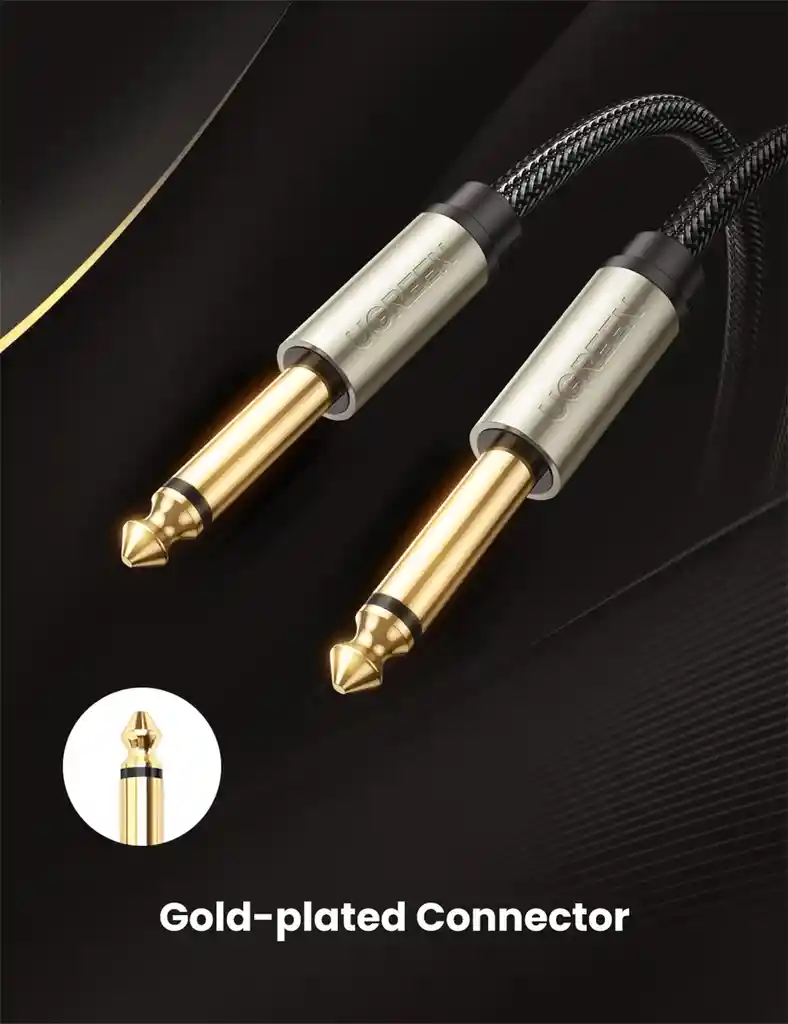 Cable De Audio 6.35mm Macho A Macho De 3mt Ugreen 10639