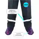 Impermeable Para Moto Tres Piezas Con Botas Traje Reflectivo Morado