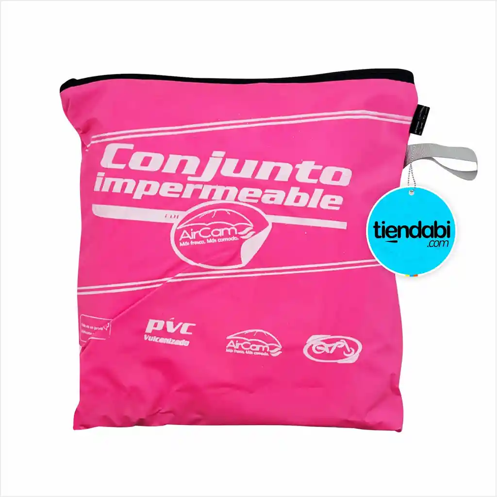 Impermeable Para Moto Tres Piezas Con Botas Traje Reflectivo Rosado