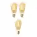 Wiz Kitx3 Bombillo Led Tipo Vintage Inteligente St19 Luz Calida