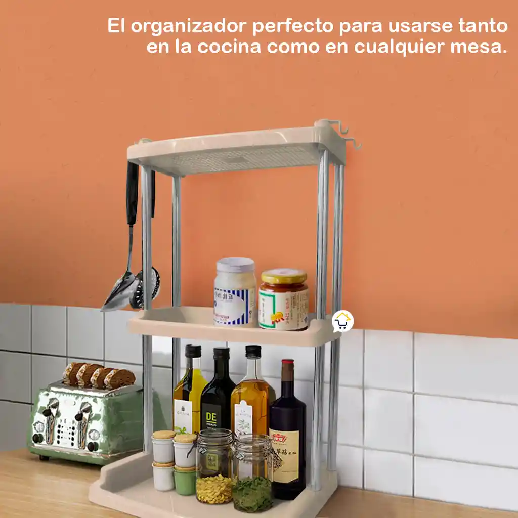 Estantería 3 Niveles Organizador Multifuncional Cocina Baño Coci141