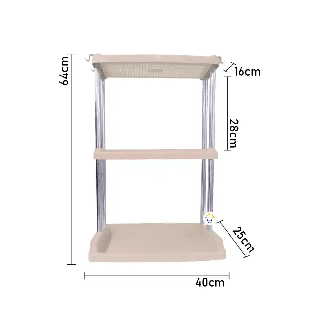 Estantería 3 Niveles Organizador Multifuncional Cocina Baño Coci141