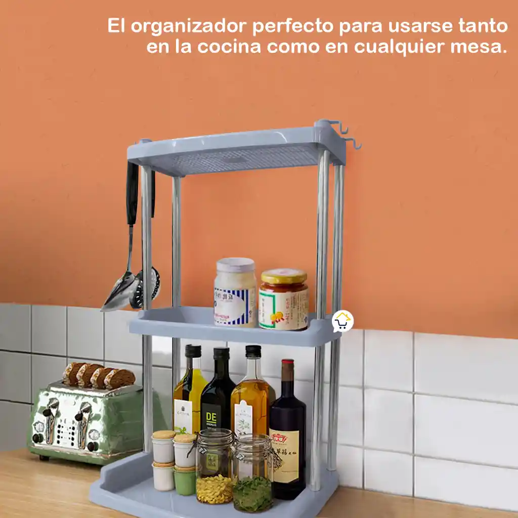 Estantería 3 Niveles Organizador Multifuncional Cocina Baño Coci141