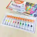 Set De Arte Oleo X12 Und + Espátula X5 Und + Paleta Ovalada