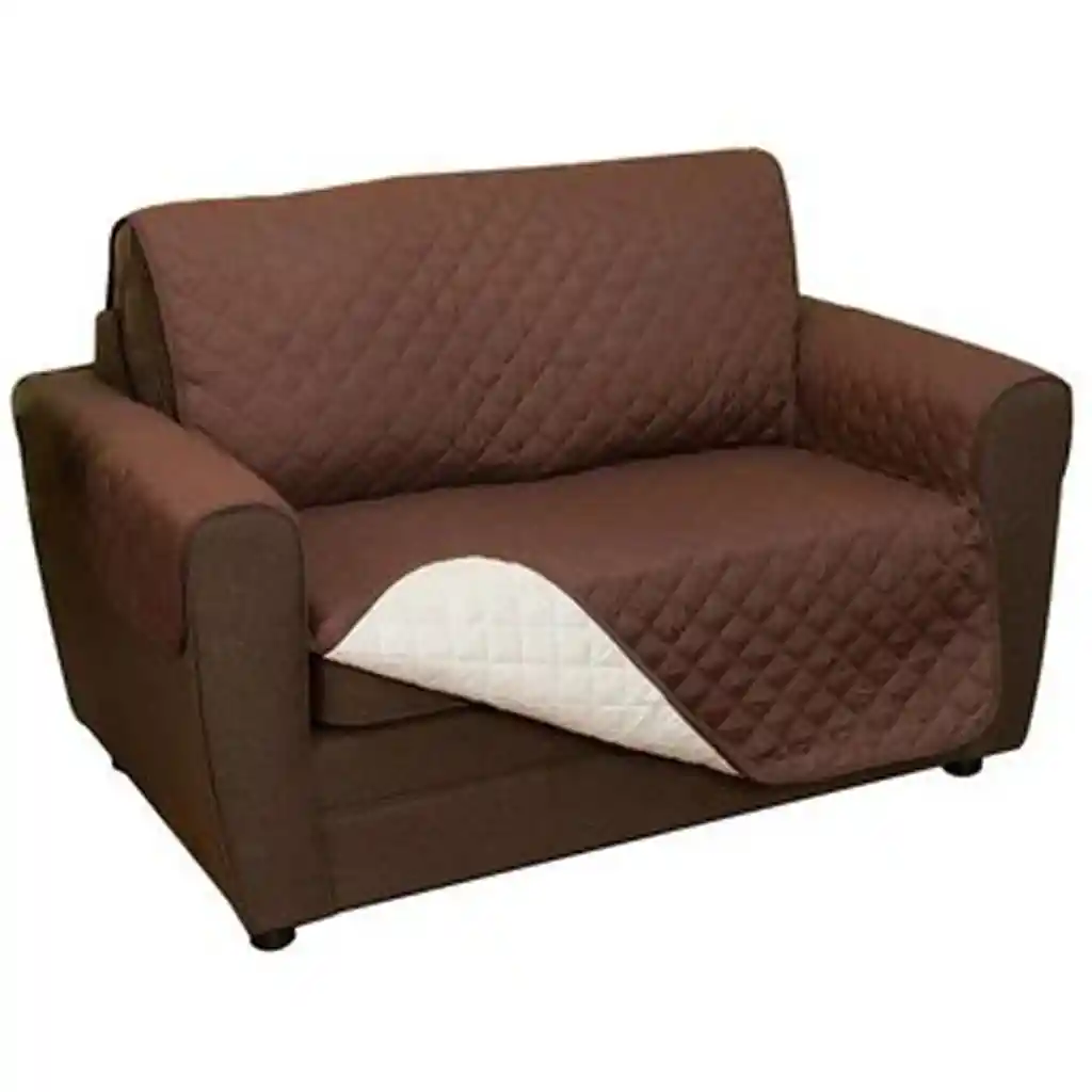 Forro Protector Sofa Doble Faz Cubre Sofa 2 Ptos Lavable