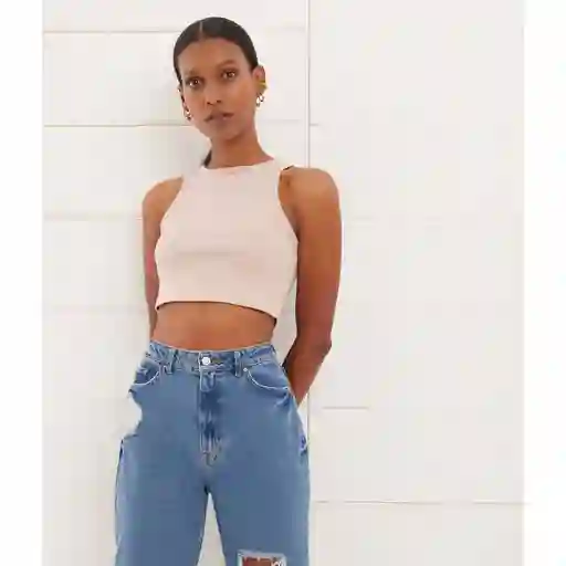 Camiseta Esqueleto Crop Mujer Seven Seven