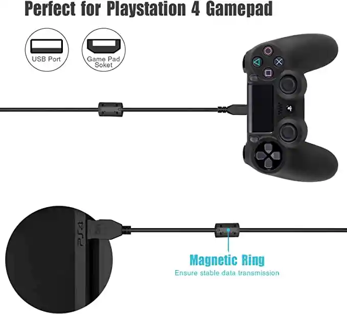 Cable De Carga Para Control Ps4 Datos Usb Mando Play Station