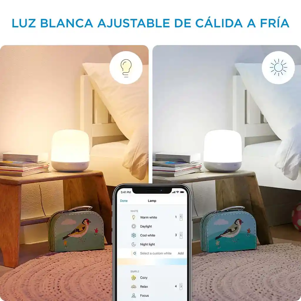 Lámpara De Mesa Led Wiz Hero Wi-fi + Ble Rgb Touch