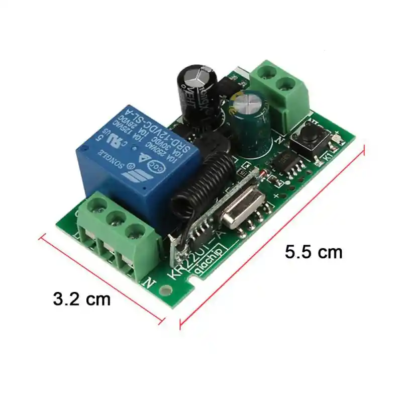 Modulo Controlador Relé Receptor Rf 433mhz 110v Ev1527 2262