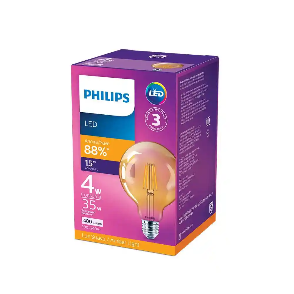 Globo Led Vintage 4w E27 No Dimerizable