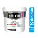 Pintura Blanca Para Interiores 1/4 De Galón Vinilo Color Blanco Mate Pinta Paredes