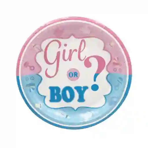 Paquete Platos Gender Reveal X 10 Und