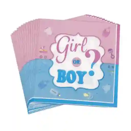 Paquete De Servilletas Gender Reveal X 16 Und