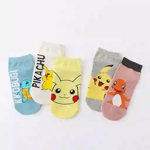 Medias Tobilleras Pokemon - Pikachu Gris