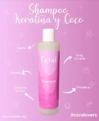 Shampoo Keratina Y Coco Coral