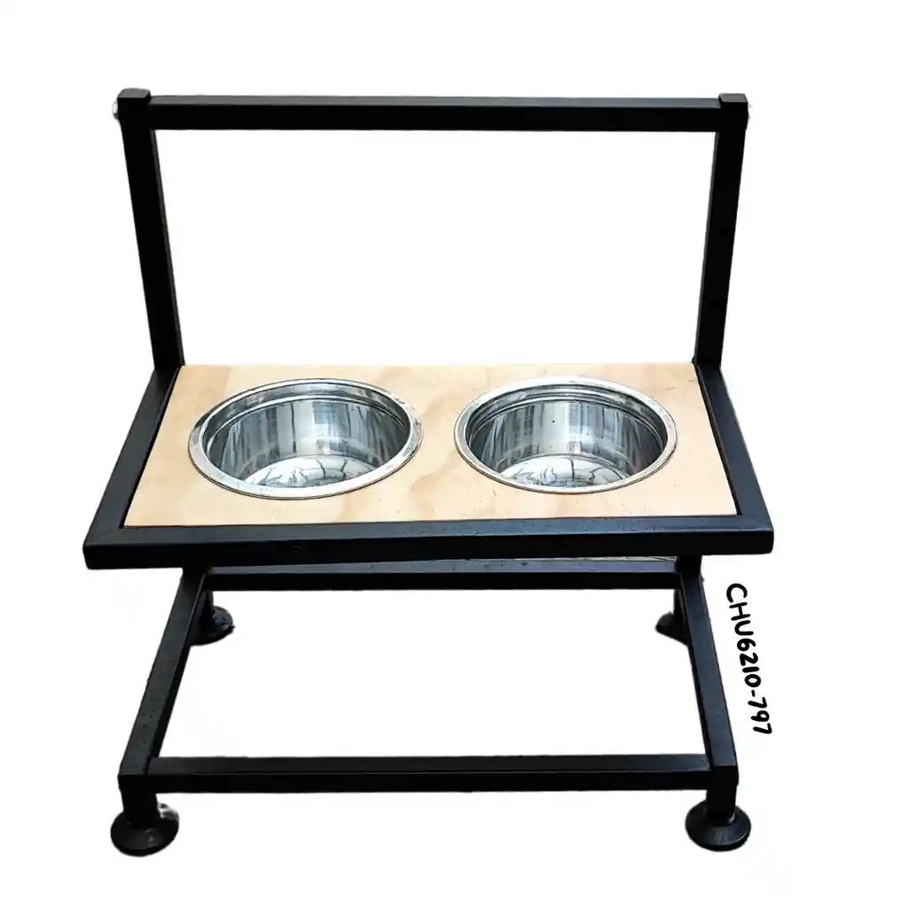 Comedero Doble Elevado - Ajustable 5 Niveles De Altura