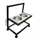 Comedero Doble Elevado - Ajustable 5 Niveles De Altura