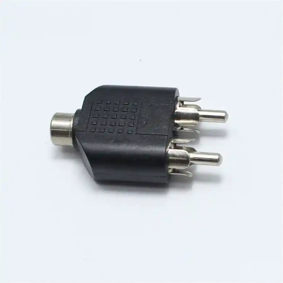 Adaptador De 2 Rca Macho A 1 Rca Hembras Sonido Pc