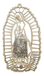 Virgen Guadalupe Dios Te Salve María Cuadro Oración Madera