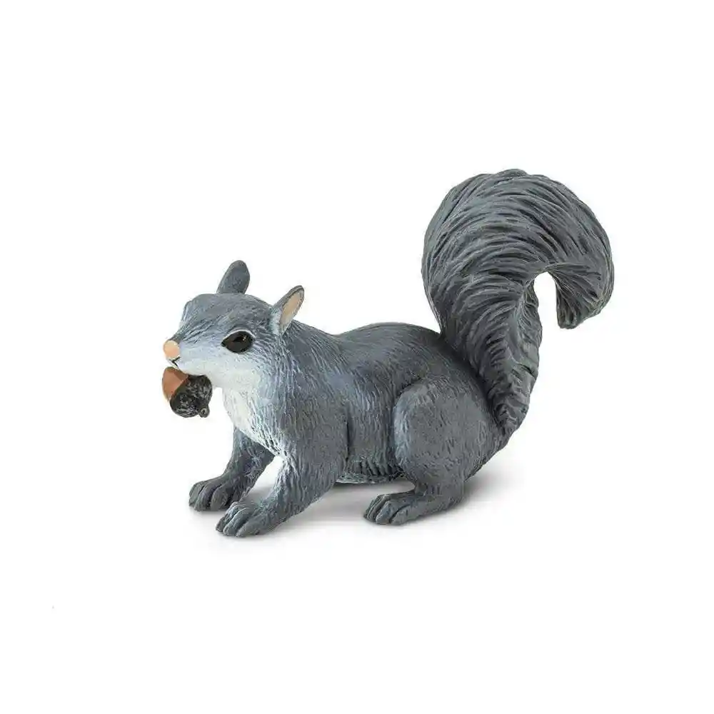 Figura De Animales Ardilla Gris Colección Para Niños Y Niñas