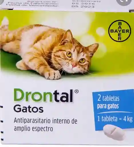 Drontal Desparasitante Para Gatos X 1tb