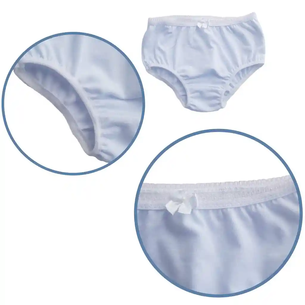 Panties Para Bebe O Niña Clasicos (lunas Rosa)