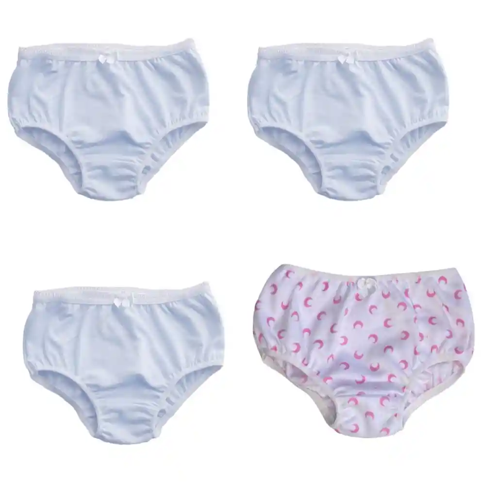 Panties Para Bebe O Niña Clasicos Estampados Por (4) Unidades