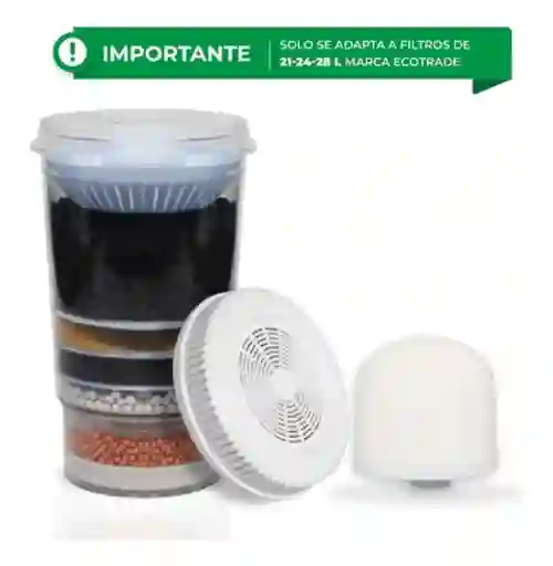 Kit De 3 Repuestos Para Filtro Purificador De Agua Con Capacidad Para 21,24,28 Litros