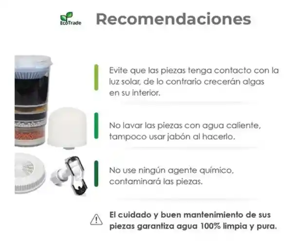 Kit De 3 Repuestos Para Filtro Purificador De Agua + Llave Magnética Imantada Con Capacidad Para 21,24,28 Litros