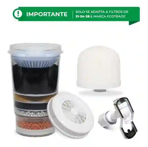 Kit De 3 Repuestos Para Filtro Purificador De Agua + Llave Magnética Imantada Con Capacidad Para 21,24,28 Litros